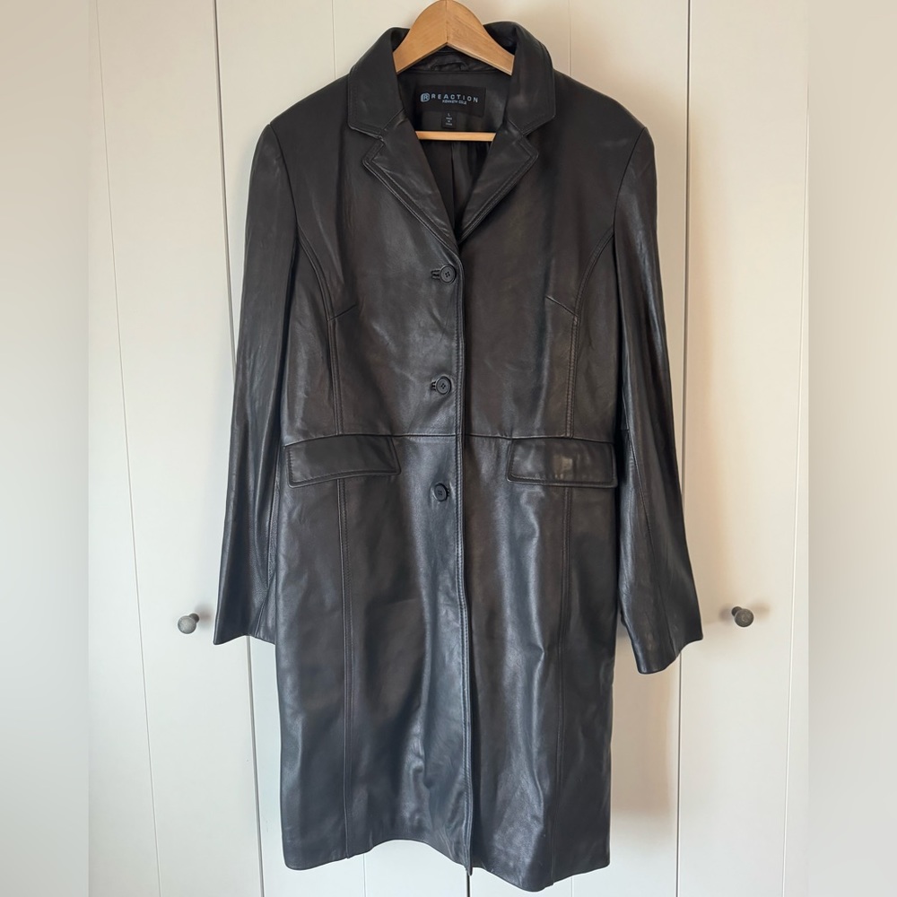 [Kenneth Cole] Reaction Genuine Leather Coat NEW size L
